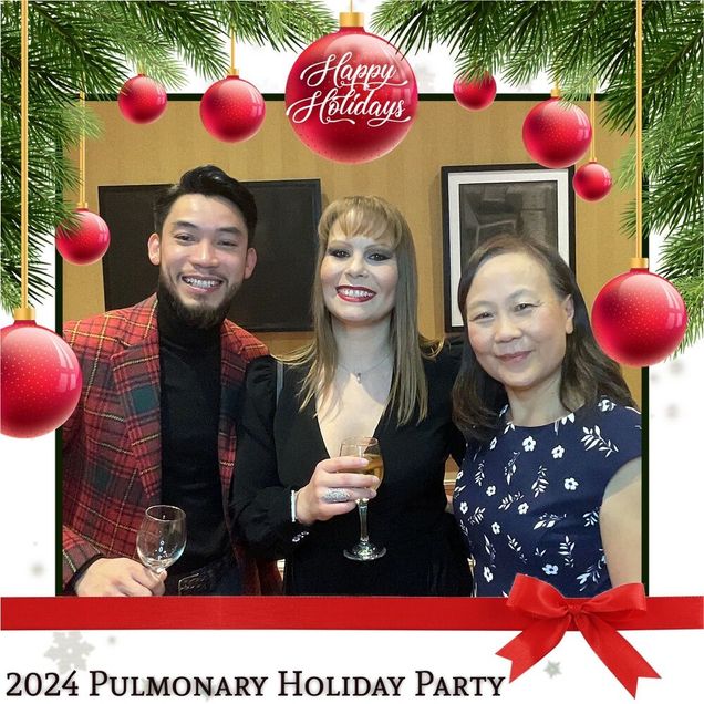 Bosmann Lab members at the Pulmonary Center Christmas party 2024
