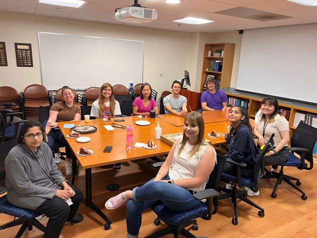 Picture (back row, left to right): Kara Vasilew, Melissa Pesta, Kevin Brueck, Lucien Garo, (front row, left to right): Archana Jayaraman, Sarah Walachowski, Raaga Subramanian, Michiko Ishihara