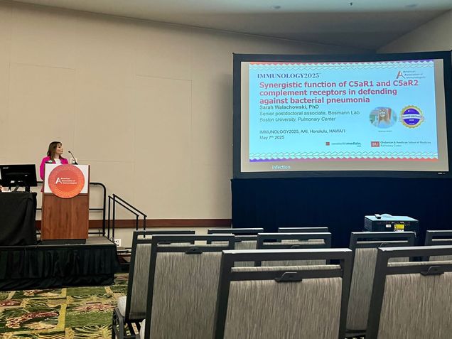 Dr. Sarah Walachowski presenting her research