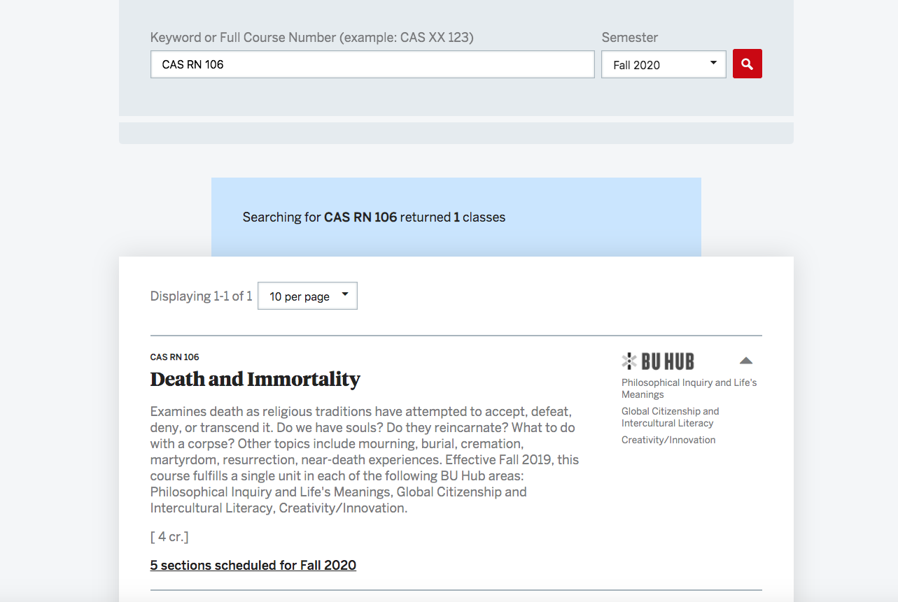 The BU Hub Student Registration