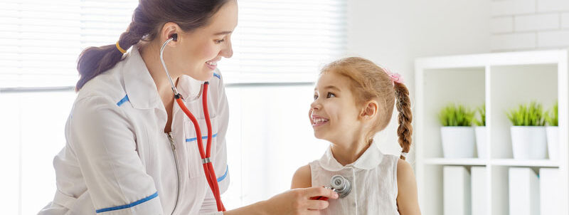 checking child's heart