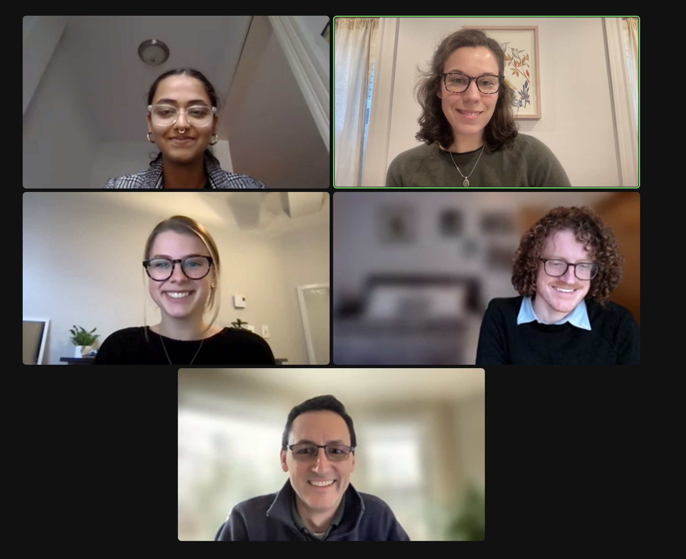 A screenshot of a zoom meeting among Dr. Wellenius' research group.
