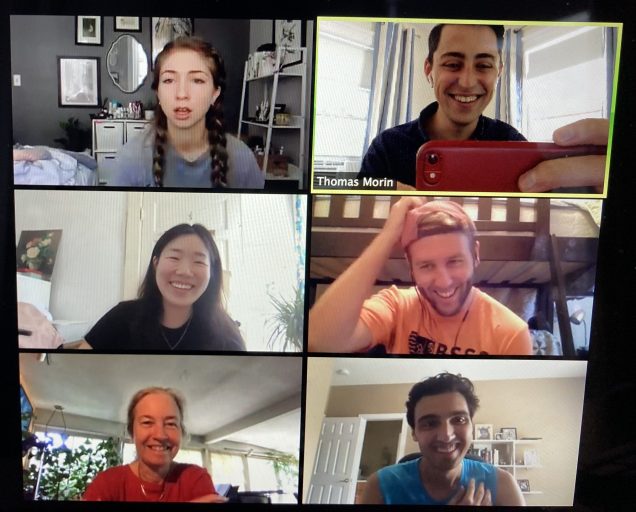 stern lab members on zoom during the pandemic