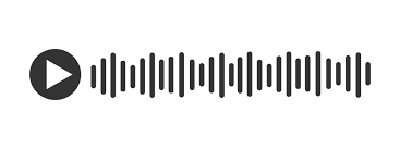 Audio Play Button with Sound Wave