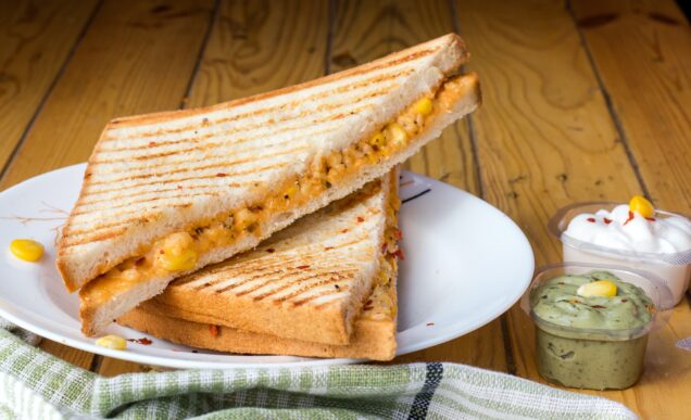 grilled cheese sandwich representing layers of the "Sharing Sandwich" technique