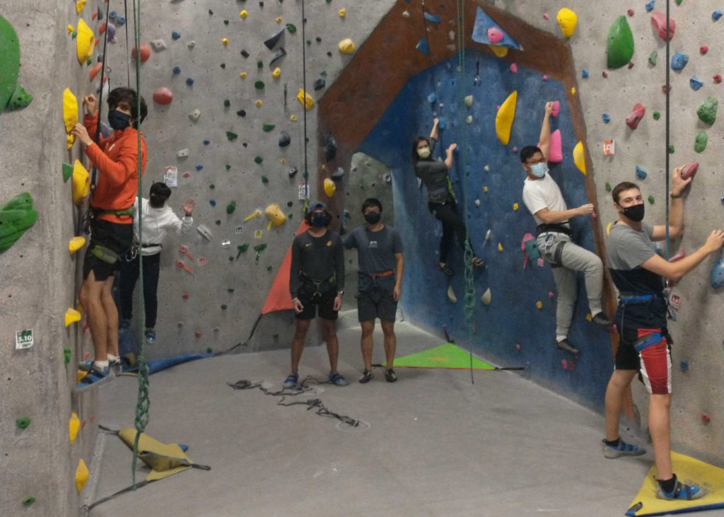 Group climbing outing