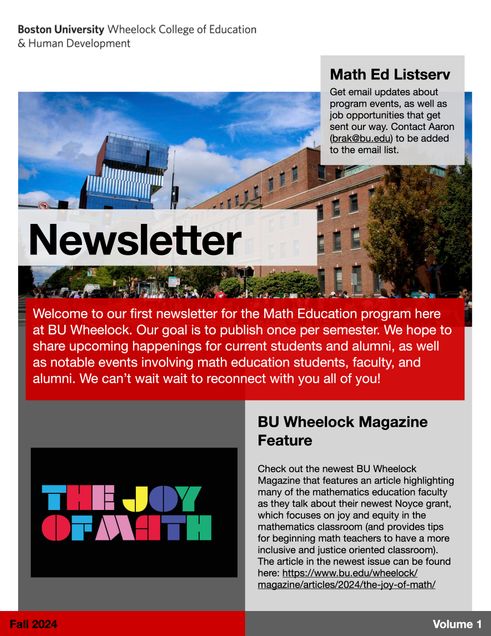 Image of the cover of the Fall 2024 Newsletter