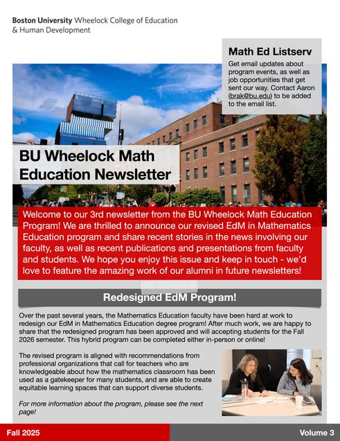Image of the cover of the Fall 2025 Newsletter