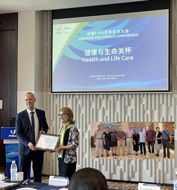 Dr. Thompson presents (invited) at the Chengdu FISU World Conference