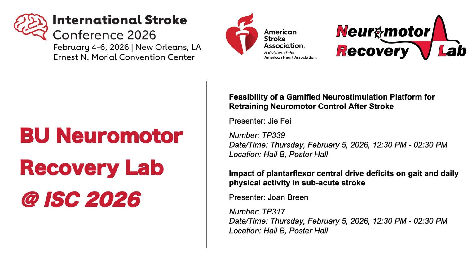 Isc Conference 2026 NRL at the 2026 American Heart Association International Stroke ...