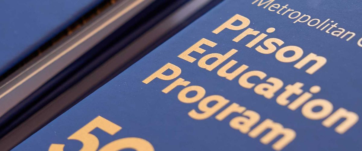 Promotional materials for BU MET's Prison Education Program