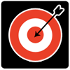 The symbol for First Base: Goal is a bulls-eye