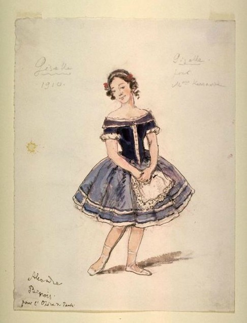 Design for Giselle Costume by Alexandre Benois, 1910