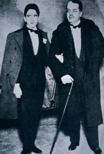 Jean Cocteau (left) and Serge Diaghilev, 1924