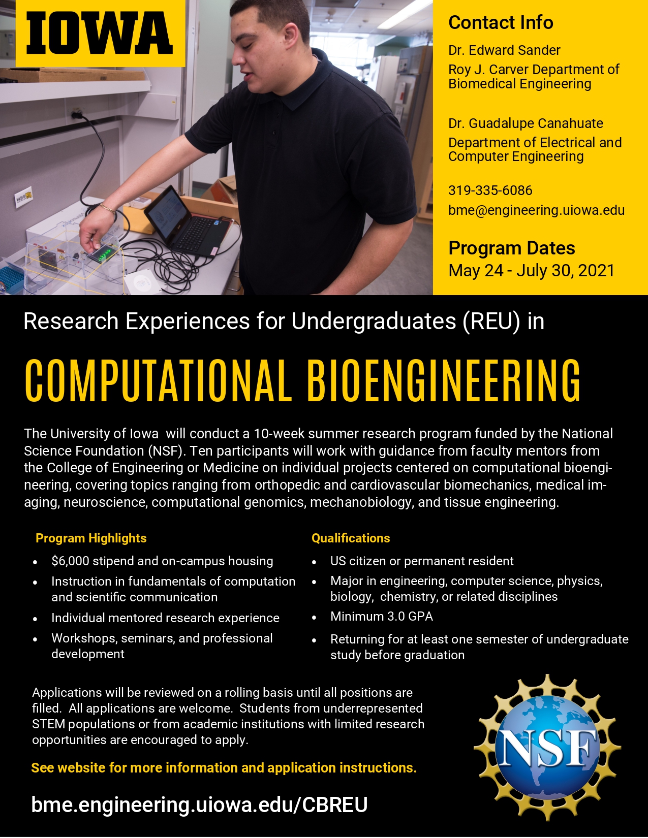 Summer Research Experience for Undergraduates Society of Hispanic