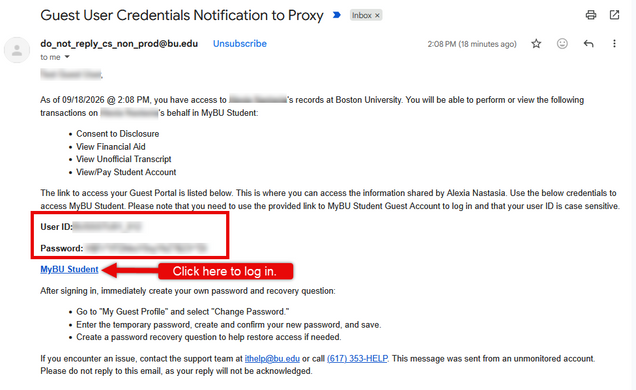 Guest User Credentials Notification to Proxy email.