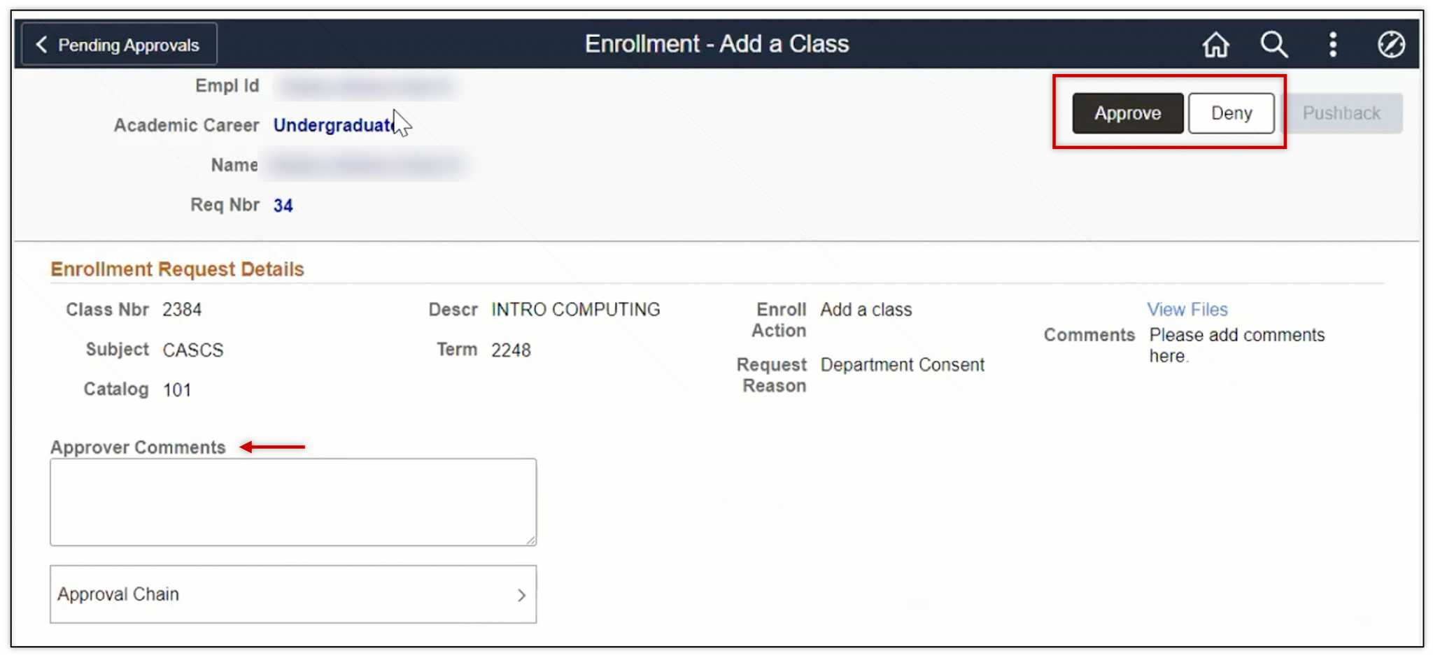 Approve Enrollment Workflow Request | Student Information System Training