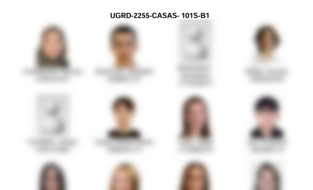 Example of All Photo Class Roster results with images blurred.