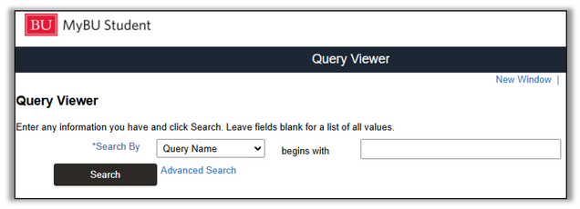 This image shows the query viewer page.