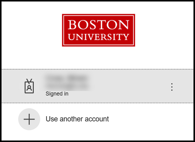 This image shows BU Microsoft login screen.