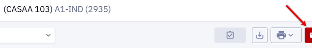 This image highlights the email enrolled button on the top right side of the class roster page.