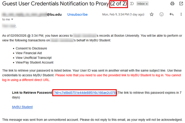 Guest User Credentials Email 2 of 2