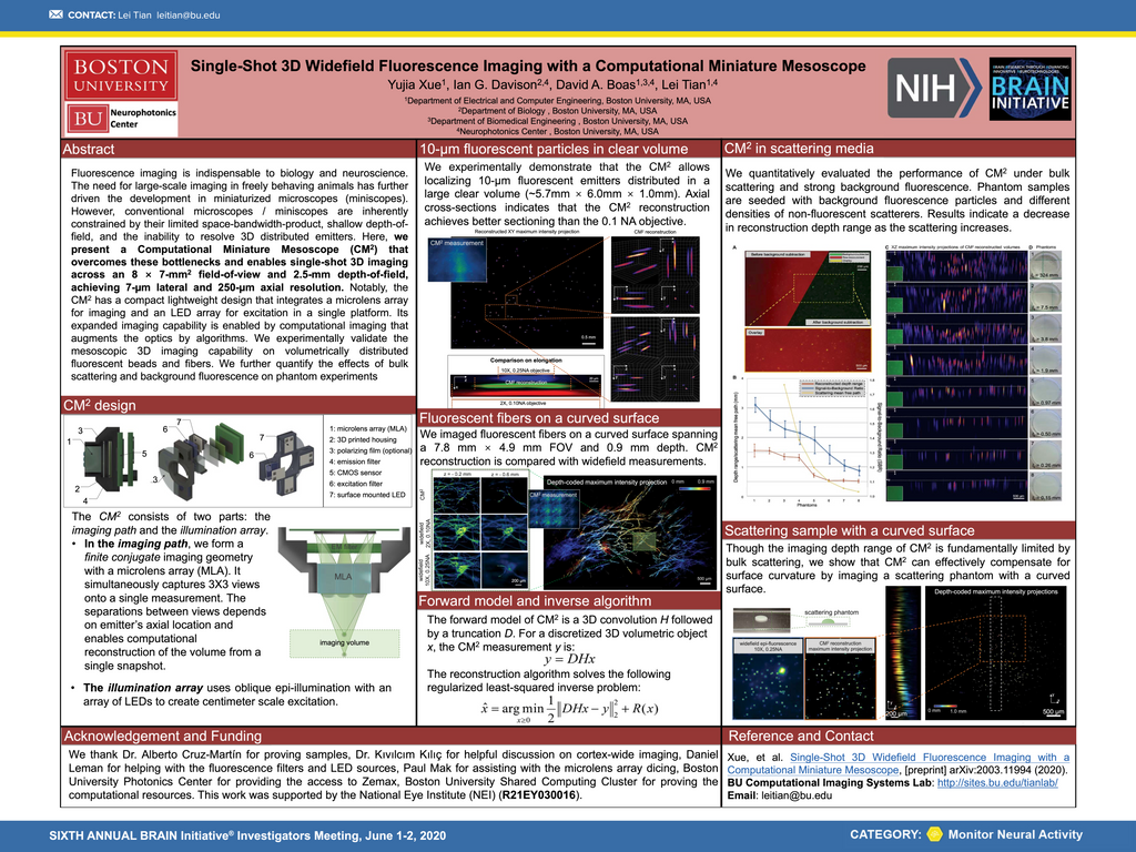 CISL at 2020 BRAIN Initiative Investigators virtual Meeting | Tian Lab
