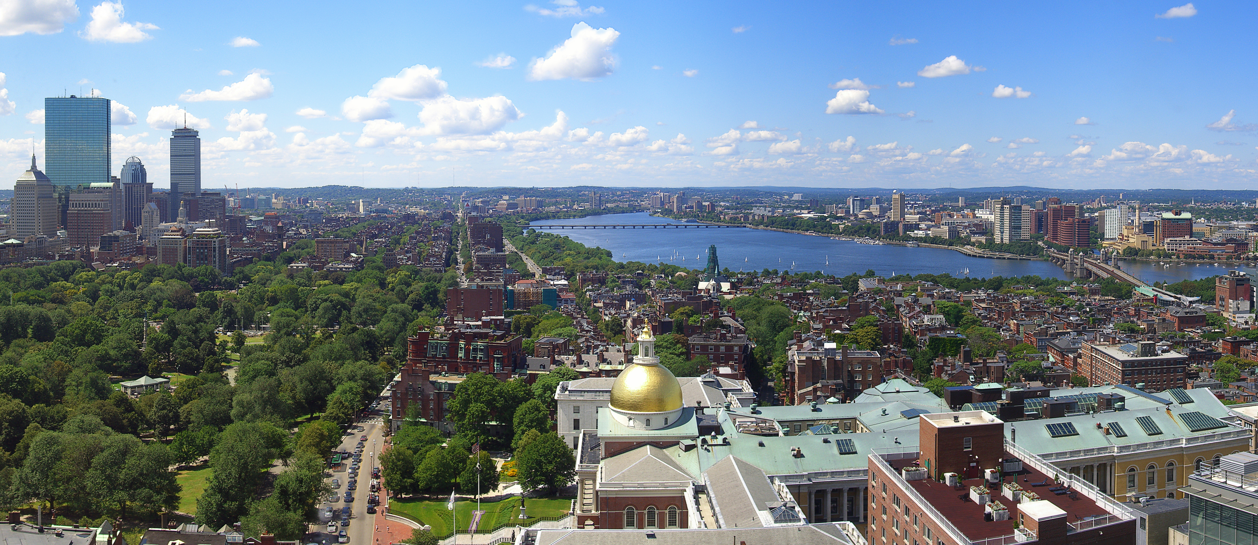 Aerial view of Boston