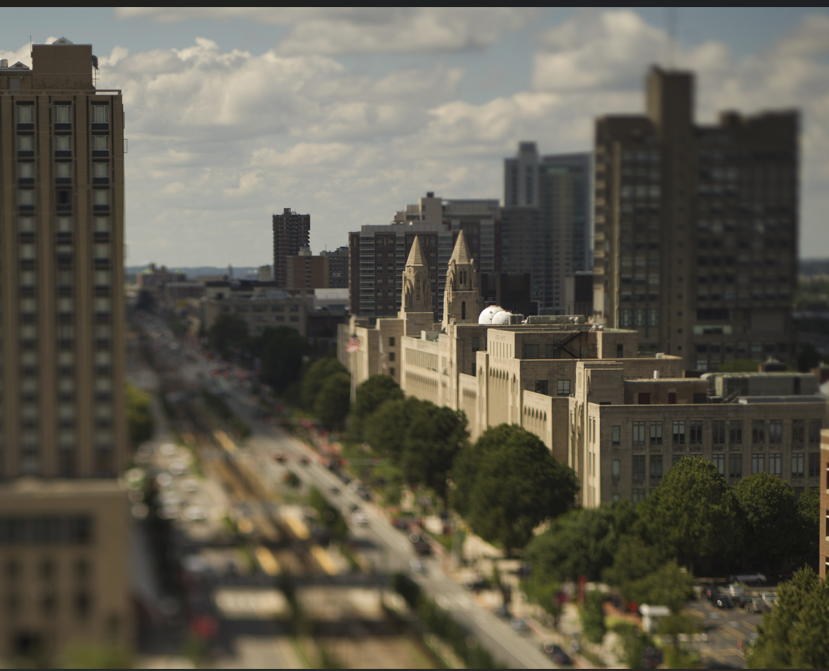 Aerial view of Commonwealth Avenue