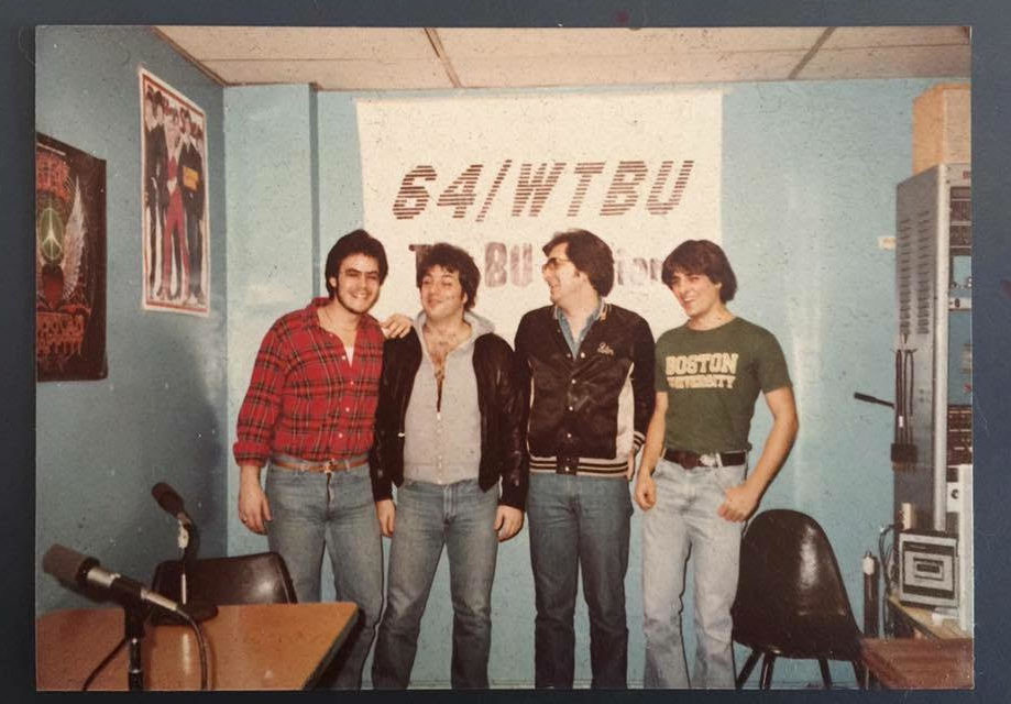 L-R: Rob Barnett (WTBU), Sal Baglio (The Stompers), Peter Lembo (Stompers’ manager), Mike Isabella (WTBU) 