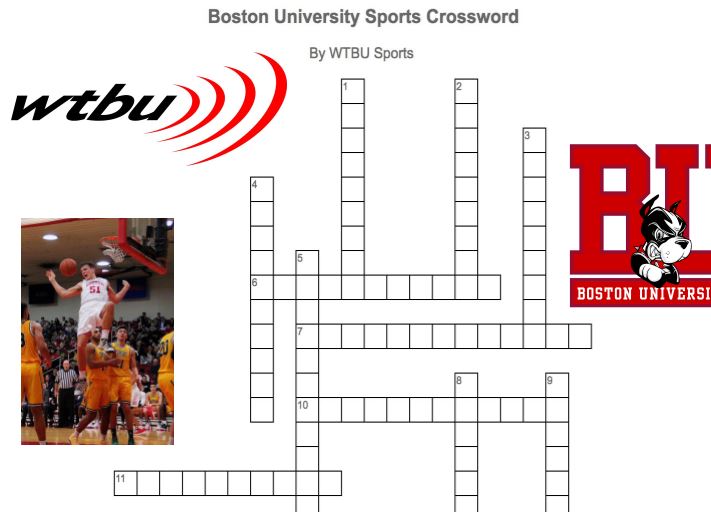 Boston University Sports Crossword Puzzle WTBU Radio