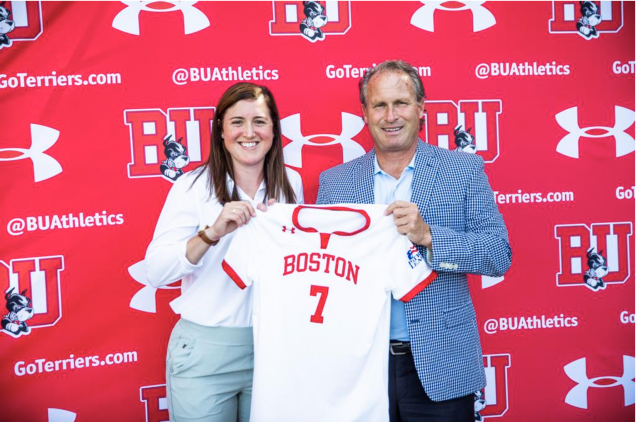 Casey Brown introduced as new Women's Soccer Coach by BU Athletic Director Drew Marrochello